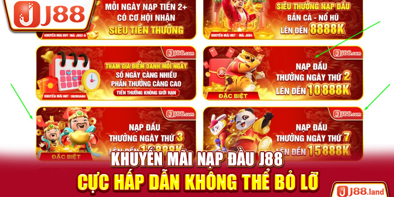 Khuyến Mãi Nạp Đầu J88 Cực Hấp Dẫn Không Thể Bỏ Lỡ