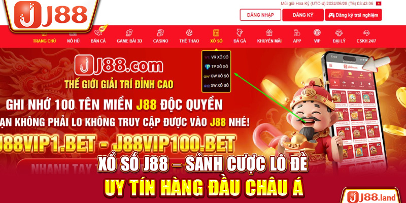 Xổ Số J88 – Sảnh Cược Lô Đề Uy Tín Hàng Đầu Châu Á