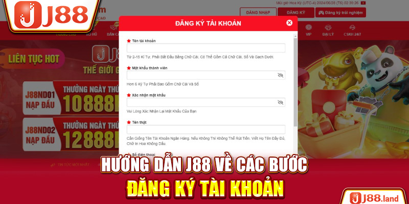 Hướng dẫn J88 về các bước đăng ký tài khoản